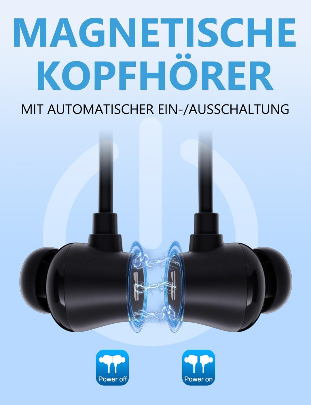Rythflo Active Noise Cancelling Kopfhörer – 60 Std. Akkulaufzeit, In-Ear Bluetooth-Kopfhörer mit 3 K