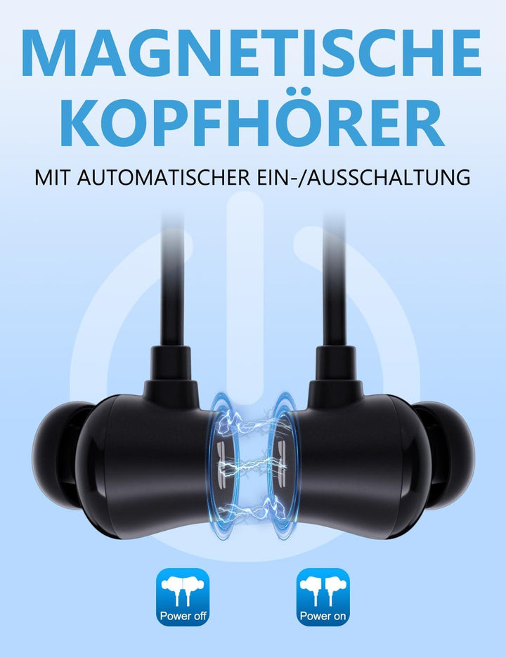 Rythflo Active Noise Cancelling Kopfhörer – 60 Std. Akkulaufzeit, In-Ear Bluetooth-Kopfhörer mit 3 K