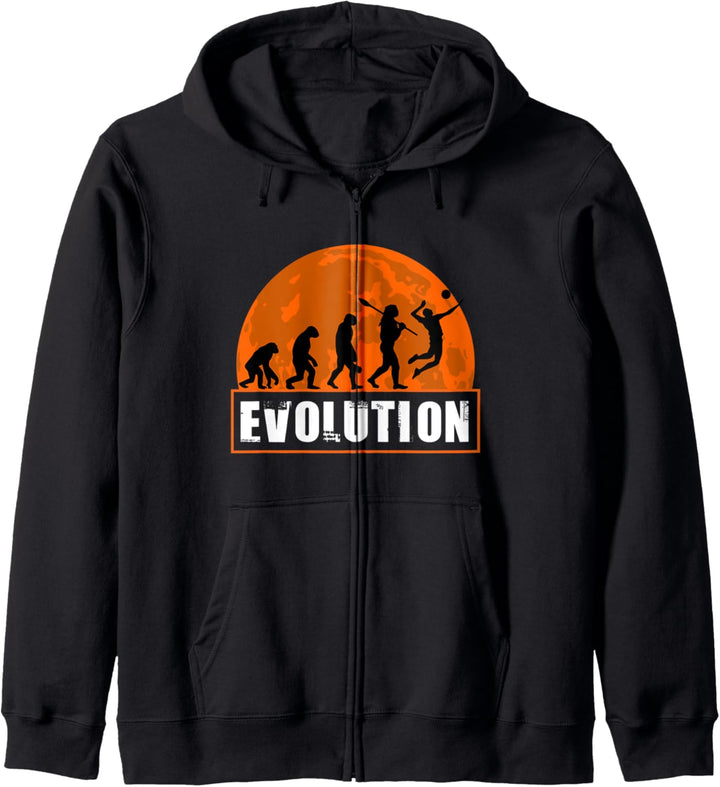 Volleyballspieler, Funny Volleyball Menschliche Evolution Kapuzenjacke