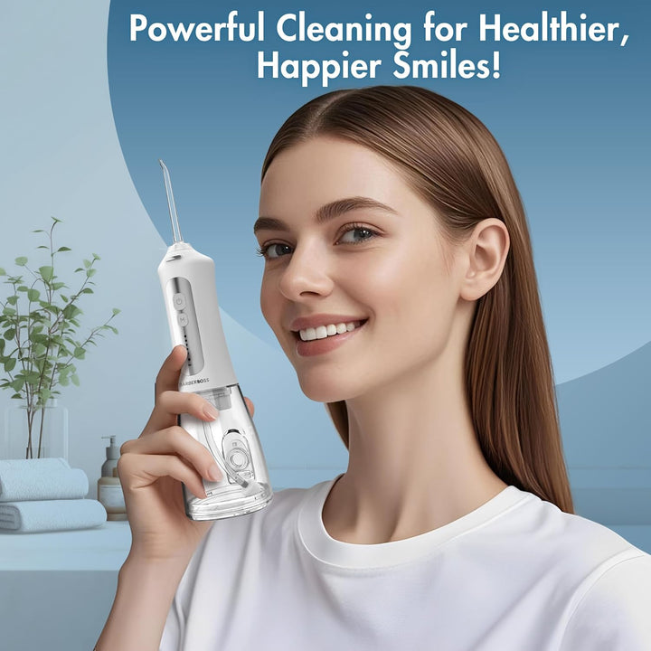 BarberBoss Water Flosser, Plaque-Entferner für Zähne, Munddusche, elektrischer Zahnseide-Apparat, Za