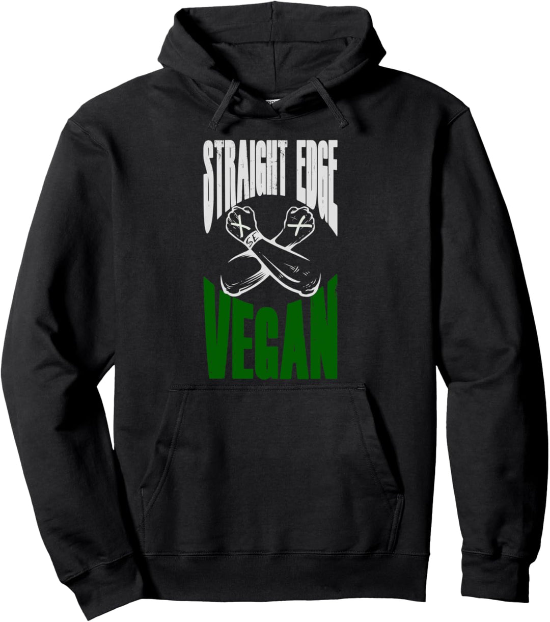 Straight Edge Vegan, gegen Drogen, Punk Pullover Hoodie