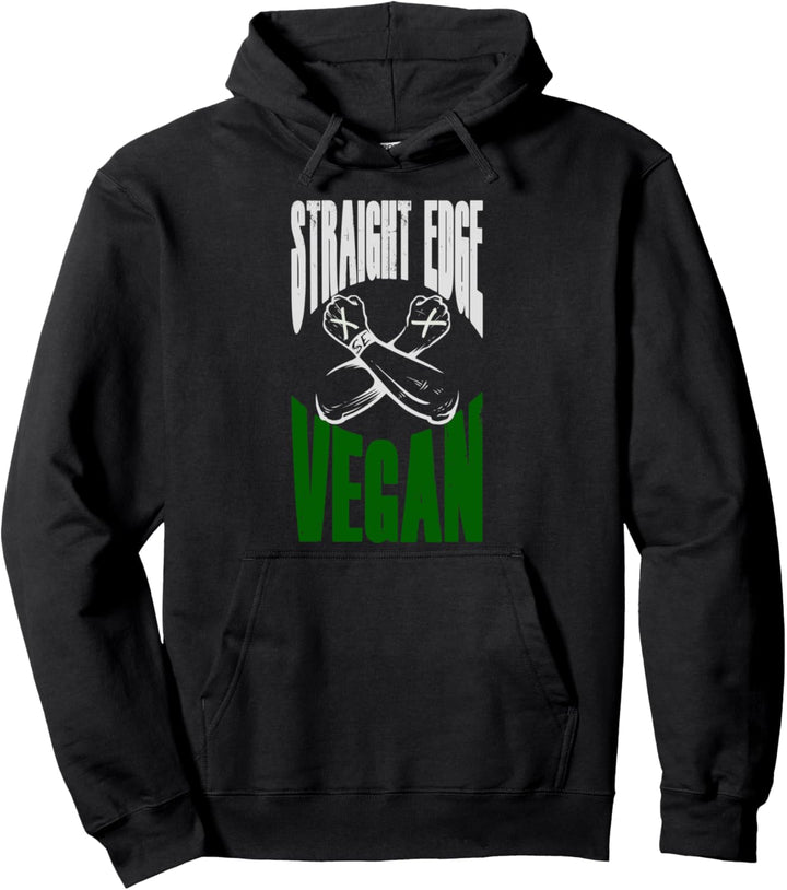 Straight Edge Vegan, gegen Drogen, Punk Pullover Hoodie