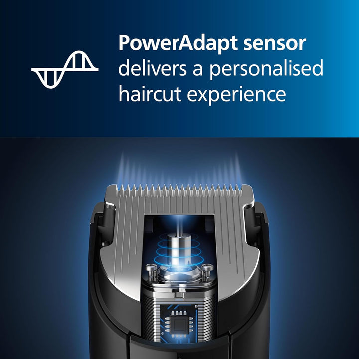 Philips Hair Clipper Series 7000 Haarschneider mit Trim-n-Flow-Technologie (Modell HC7650/15) mit 28