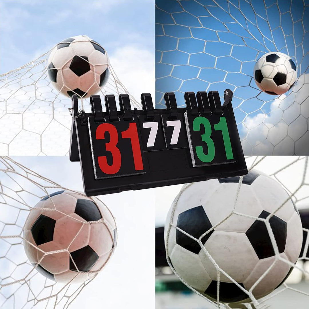 JasCherry Tragbare Flip Sport Anzeigetafel 4 Stellig Wettkämpfe Kerbe Zähltafel für Volleyball Badmi