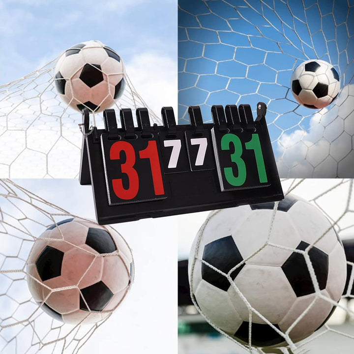 JasCherry Tragbare Flip Sport Anzeigetafel 4 Stellig Wettkämpfe Kerbe Zähltafel für Volleyball Badmi