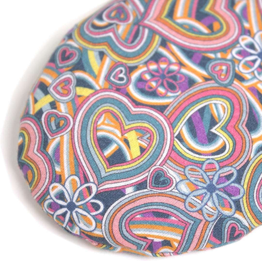 Bio-Bio Augenkissen Lavendel &amp; Leinsamen "Psychedelic Heart" zur Entspannung, zum Kühlen, erwärmen o