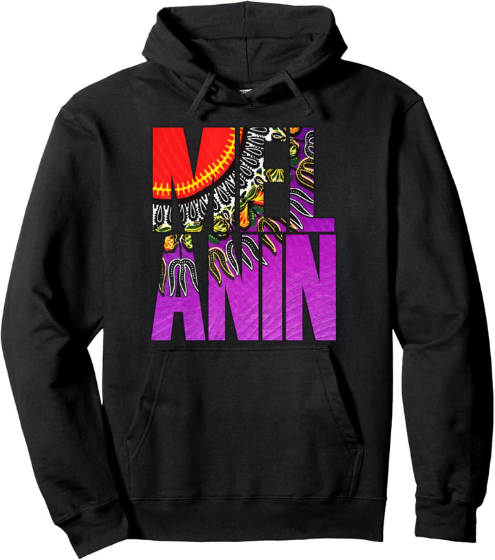 Oheneba: Melanin Dashiki Pattern Afrocentric Black Pride Pullover Hoodie