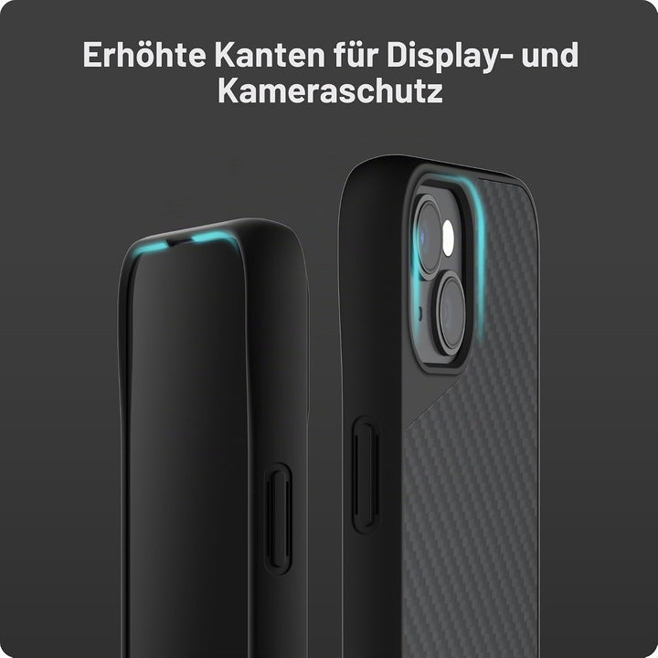 Mous - Hülle für iPhone 13 - Carbonfaser - Limitless 4.0 - Handyhülle iPhone 13 MagSafe-Kompatibel C