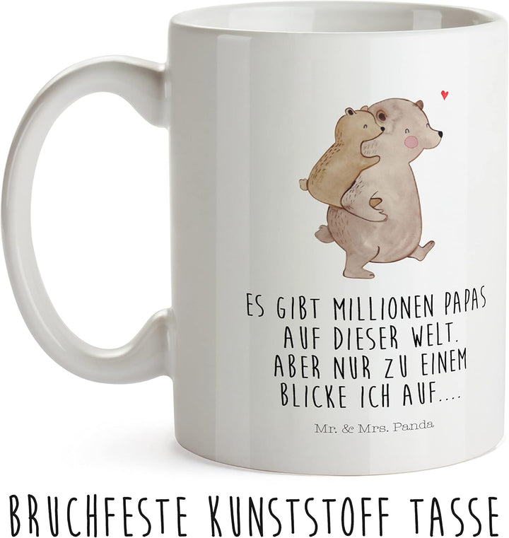 Mr. & Mrs. Panda Plastikbecher Papa Bär - Geschenk, Mehrwegbecher, Trinklernbecher, Vater, Pott, Vat