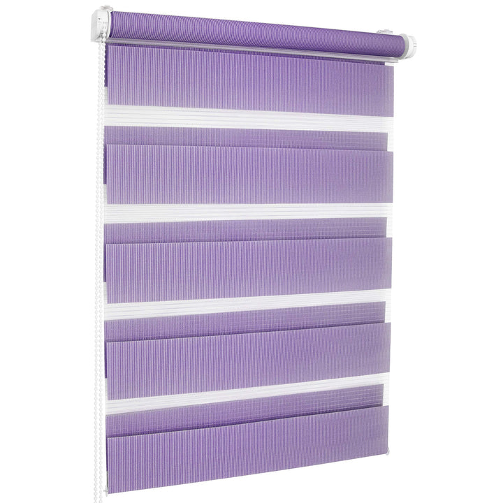 ROLLMAXXX Duo-rollo Doppelrollo Klemmfix ohne Bohren (130 x 150 cm, Violett) 130 x 150 cm Violett, 1