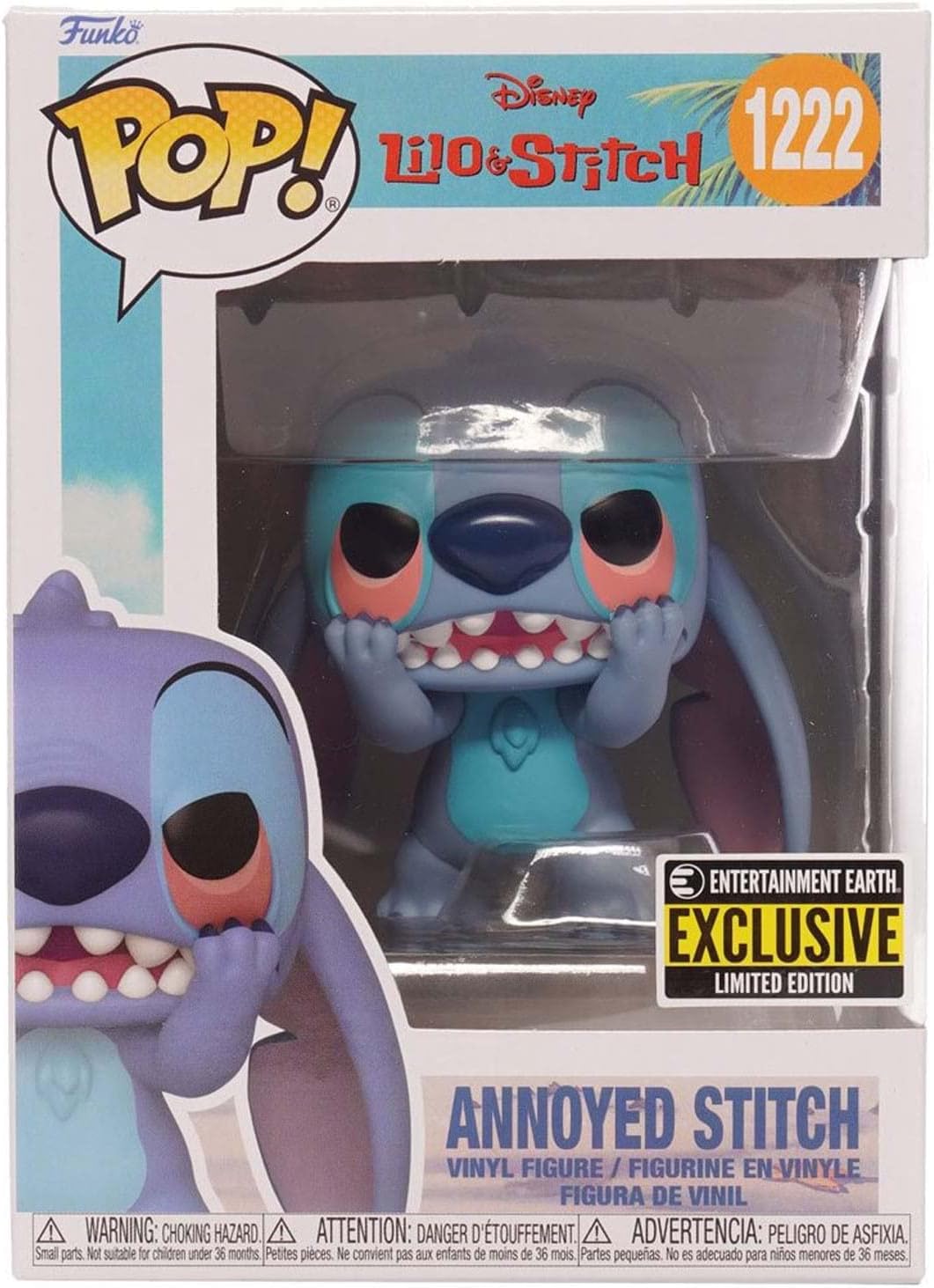 Funko Pop! Disney #1222 Lilo and Stitch Annoyed Stitch Entertainment Earth Exclusive Vinyl Figure