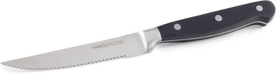 Hanseküche Steakmesser Set – 6x Hochwertige Steakmesser mit Holzgriff – Edles Besteck Set aus rostfr