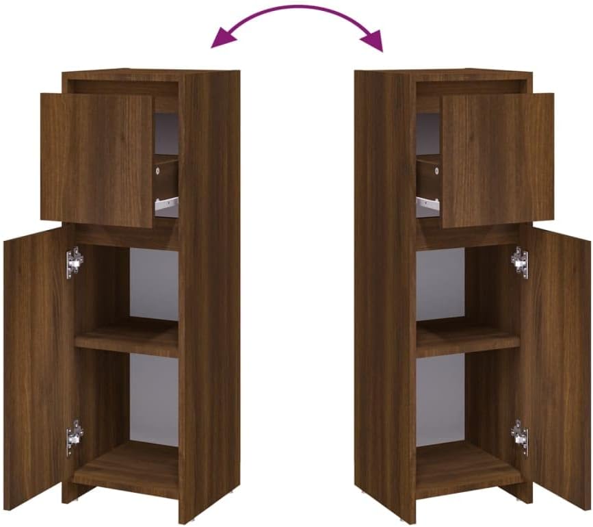 homiuse 30x30x95 cm Badezimmerschrank Waschbeckenunterschrank Badezimmer Möbel Badschrank Baduntersc