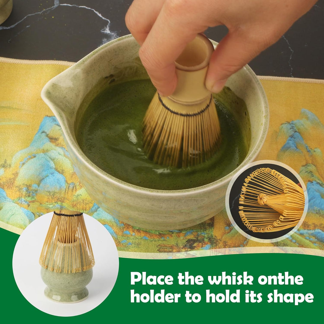 Matcha Set - Matcha Tea Set 7 Piece Matcha Besen Set, Matcha Zubehör - Matcha Set für Einsteiger - S