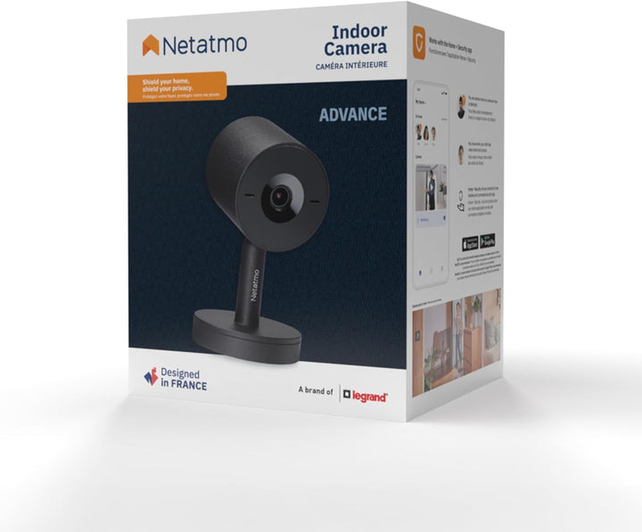 Netatmo Smarte Innenkamera Advance, KI-Optimierte Gesichtserkennung, 2-Wege-Audio, 130° Weitwinkelan