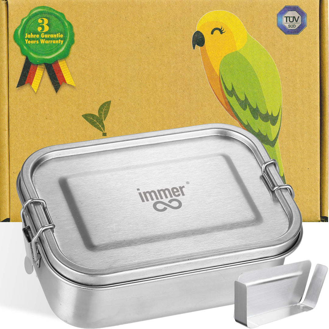 immer Edelstahl Brotdose - Nachhaltige Bento Lunchbox, auslaufsicher, plastikfrei, leicht zu reinige