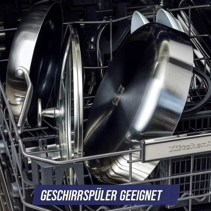 Blue Diamond Cookware Triple Steel Edelstahl Keramik Antihaft, 20 cm Bratpfanne, Tri-Ply, PFAS-frei,