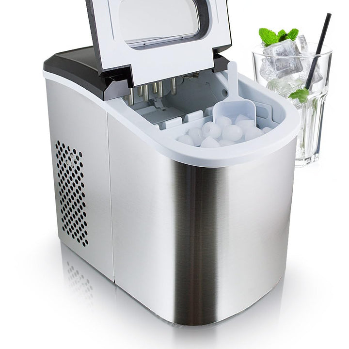 Eiswürfelmaschine Eiswürfelbereiter Eiswürfel Ice Maker EIS Maschine Icemaker (Edel Stahl)
