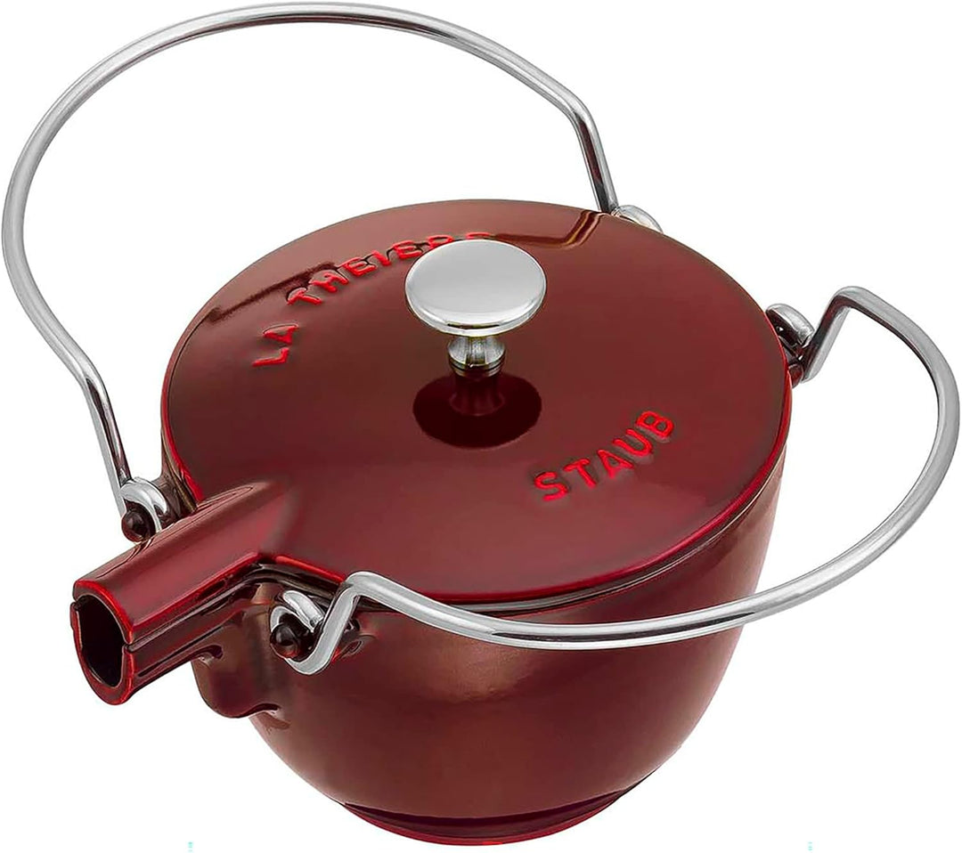 STAUB 1650087 Runder Teekessel, Gusseisen, Grenadine 1 Quart Grenadine, 1 Quart Grenadine