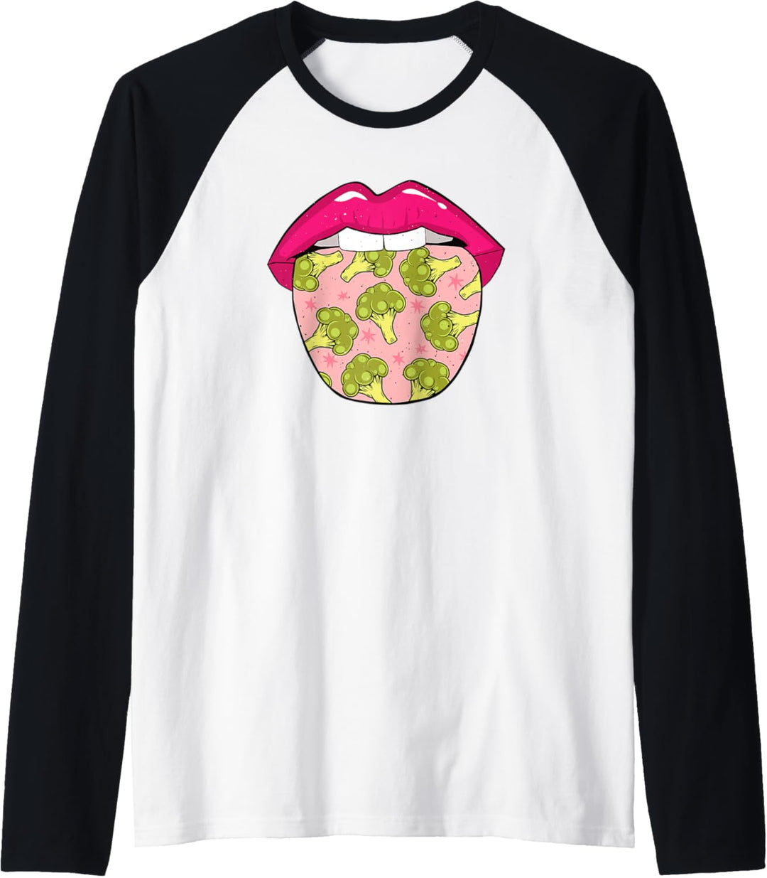 Brokkoli Lippen Veggie - Vegan Broccoli Vegetarisch Brokkoli Raglan