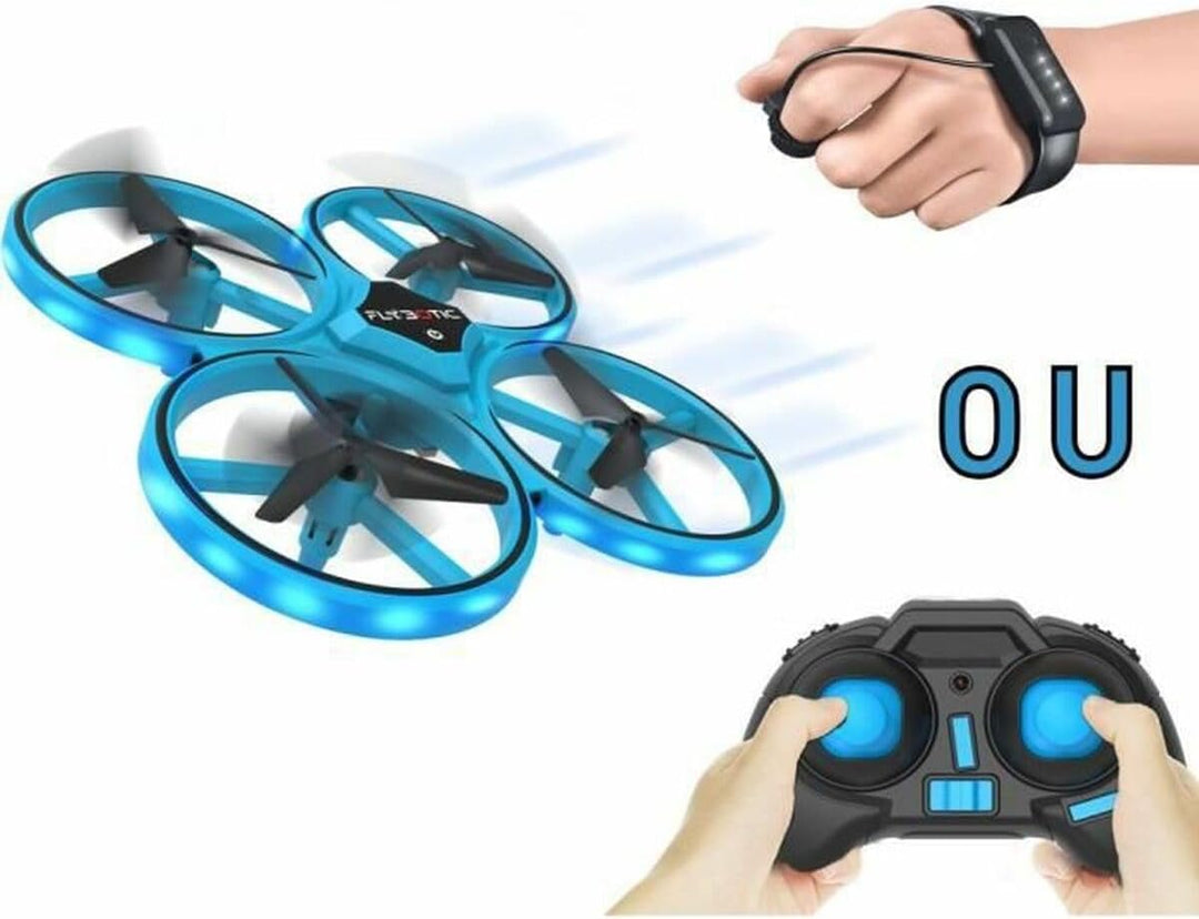 FLYBOTIC - Blinkende Drohne Fernbedienung Leuchtende LED - Doppelfernbedienung-360 ° Blinken - Reich