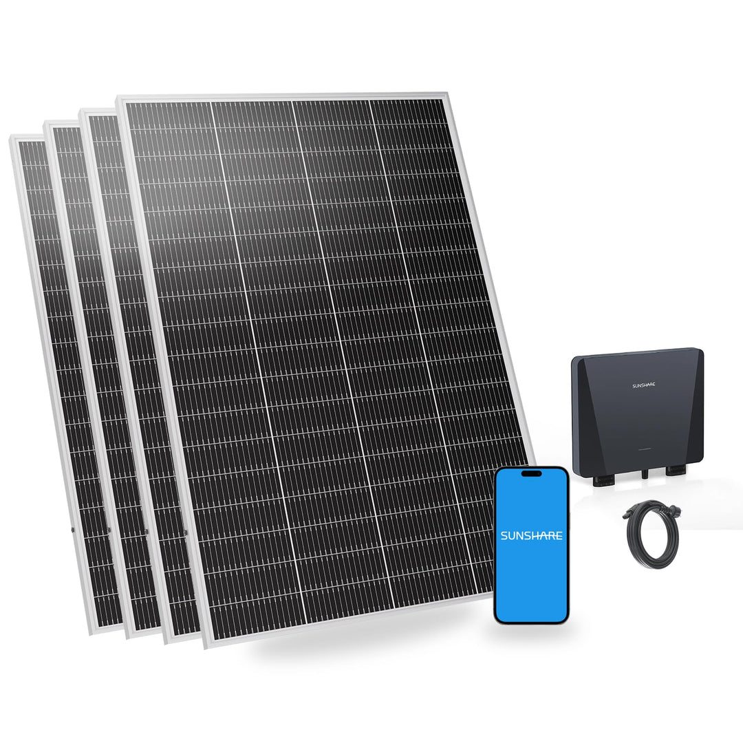 Ray Lite 800W Balkonkraftwerk Ohne Halterung – komplett Steckdose N-Typ Solarmodule 25% Effizienz –
