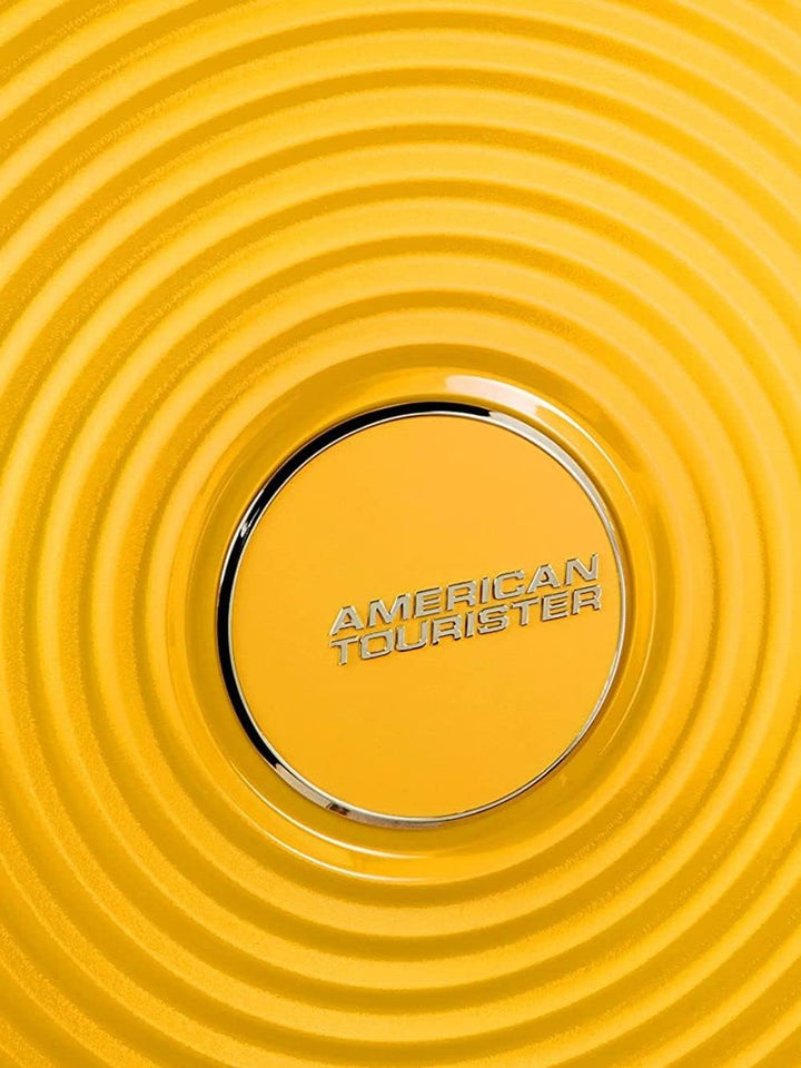 American Tourister Soundbox - Spinner S Erweiterbar Handgepäck, 55 cm, 41 L, Gelb (Golden Yellow) Ge