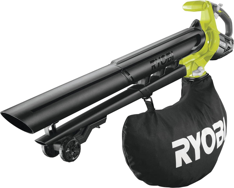 RYOBI 18 V ONE+ Brushless Akku-Laubsauger und Laubgebläse OBV18 (Luftmenge 6,0 m³/min, Luftgeschwind