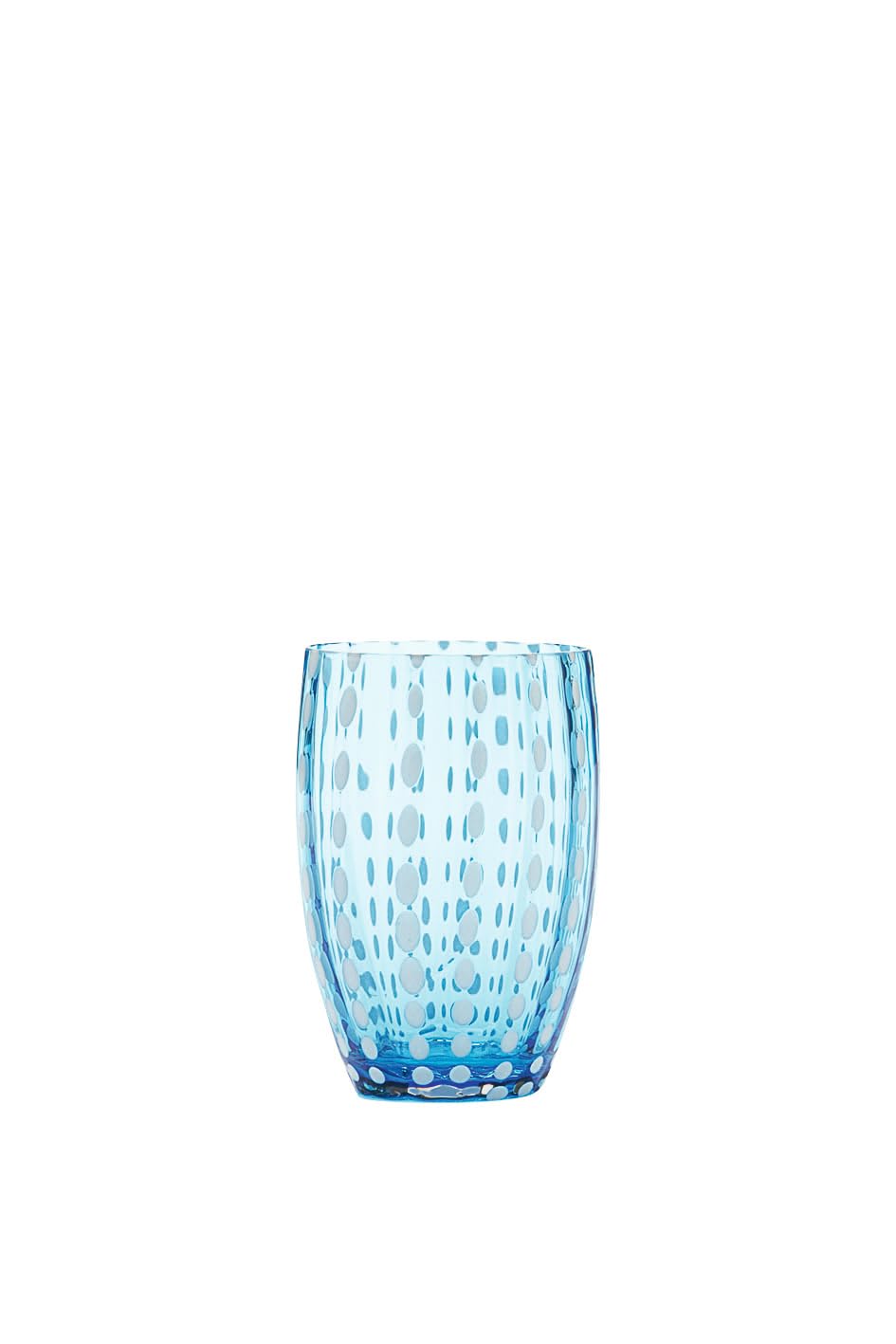 Zafferano Perle Glasbecher - Handgemachtes transparentes Buntglas, cl 32 h 109mm d 71mm - Set 6 Stüc