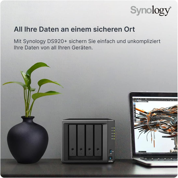 Synology ,8 GB , DS920+ 4 Bay Desktop NAS Gehäuse