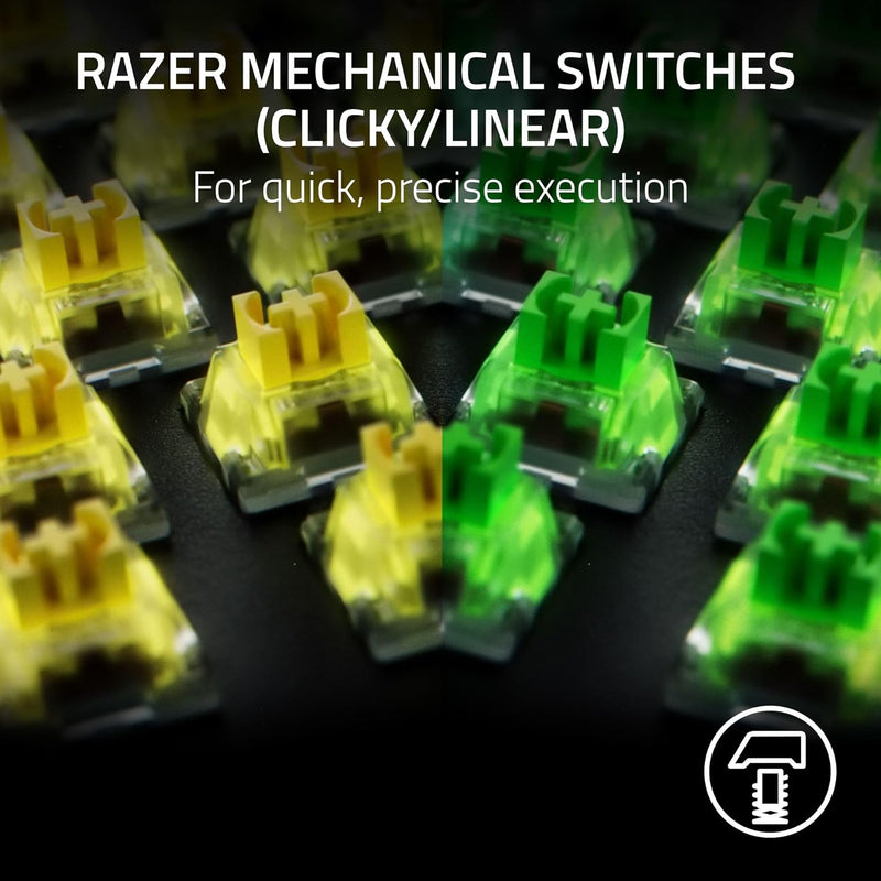 Razer BlackWidow V4 X (Green Switch) - Mechanische Gaming-Tastatur mit Razer Chroma RGB (Mechanische