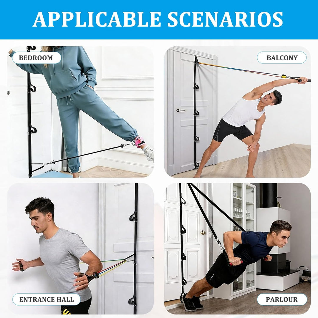 Türanker, Door Anchor Strap for Resistance Bands, Bohr- und Nagelfreier Türanker Gurt mit Mehrpunkt-