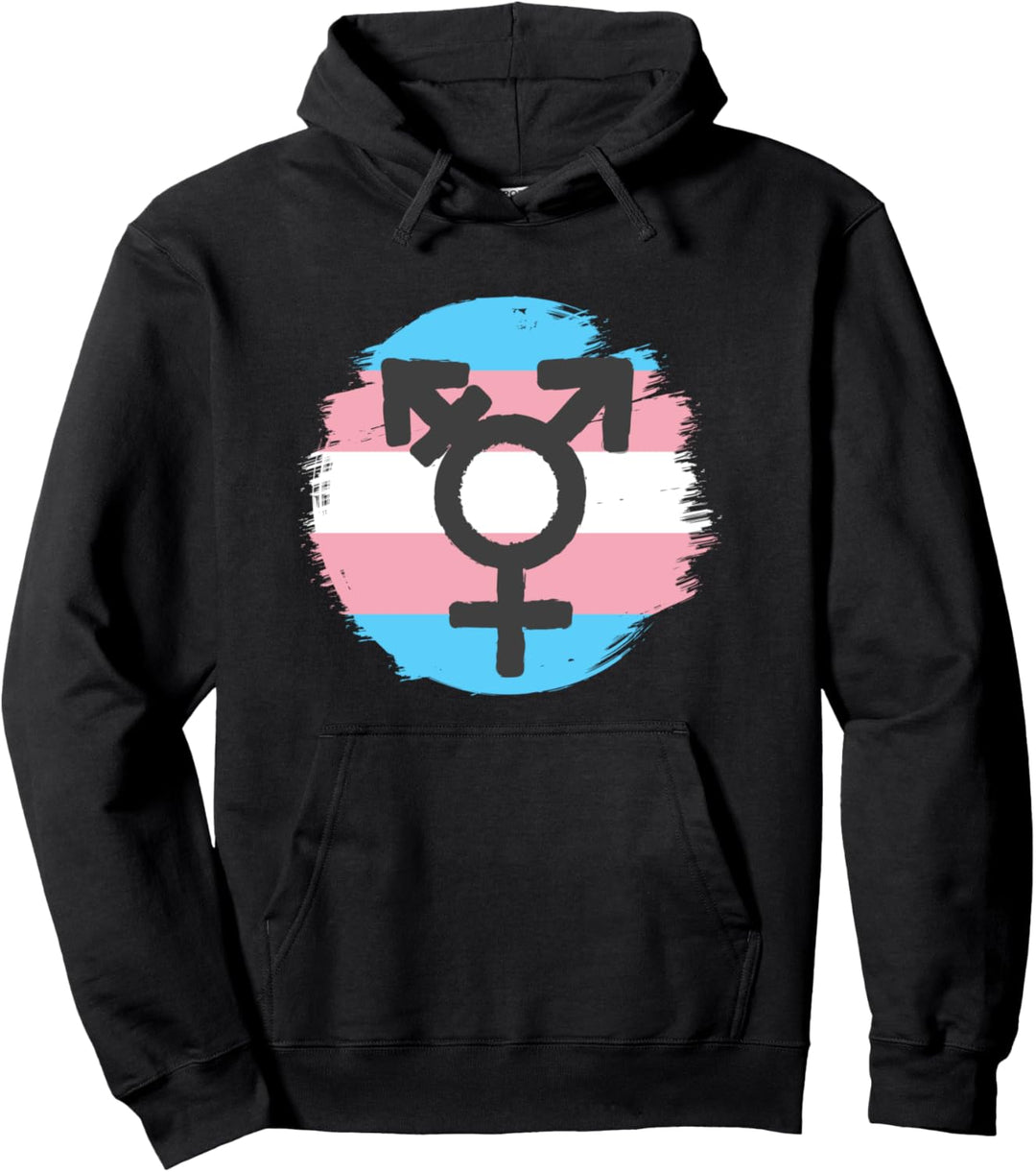 Transgender Pride Flag Pullover Hoodie