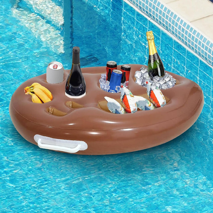Pool Getränkehalter, 9 Löcher Aufblasbarer Getränkehalter, Pool Schwimmender Getränkehalter Mit Pump