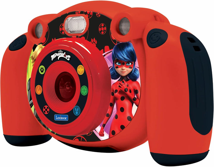 Lexibook - Miraculous Ladybug Cat Noir - 4-in-1-Kinderkamera mit Foto-, Video-, Audio- und Spielfunk