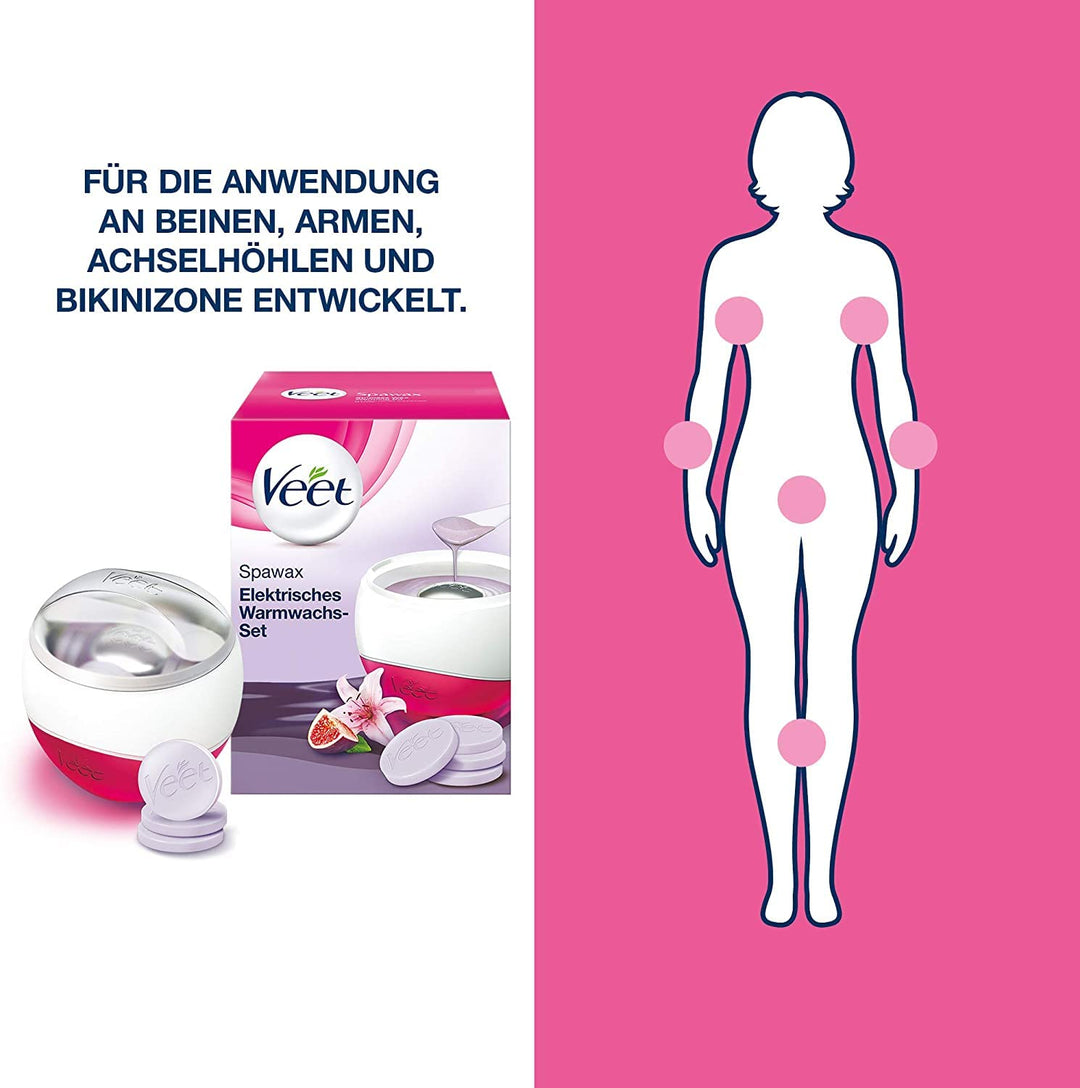Veet Spawax Warmwachsscheiben für das Veet Spawax Wachsgerät – Langanhaltende Haarentfernung für sei