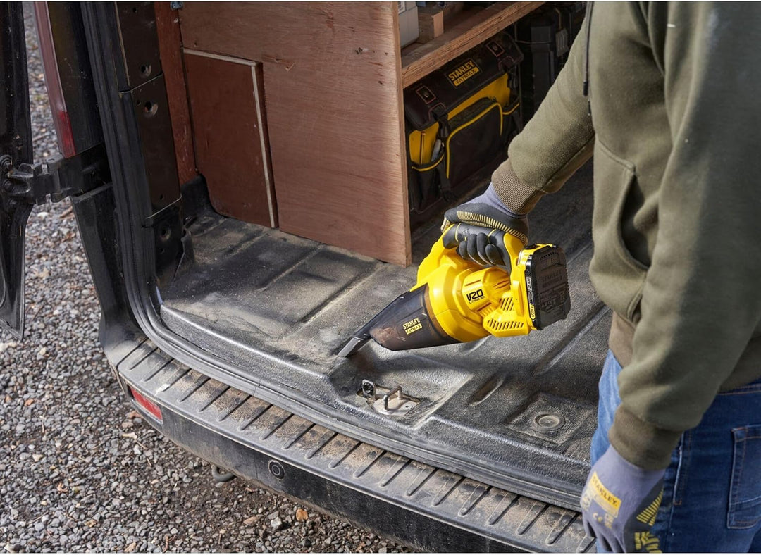 Handstaubsauger, kabellos, 18 V, 45 Air Watt, 1300 l/min, 500 ml – Serie V20 – Stanley FATMAX, SFMCV