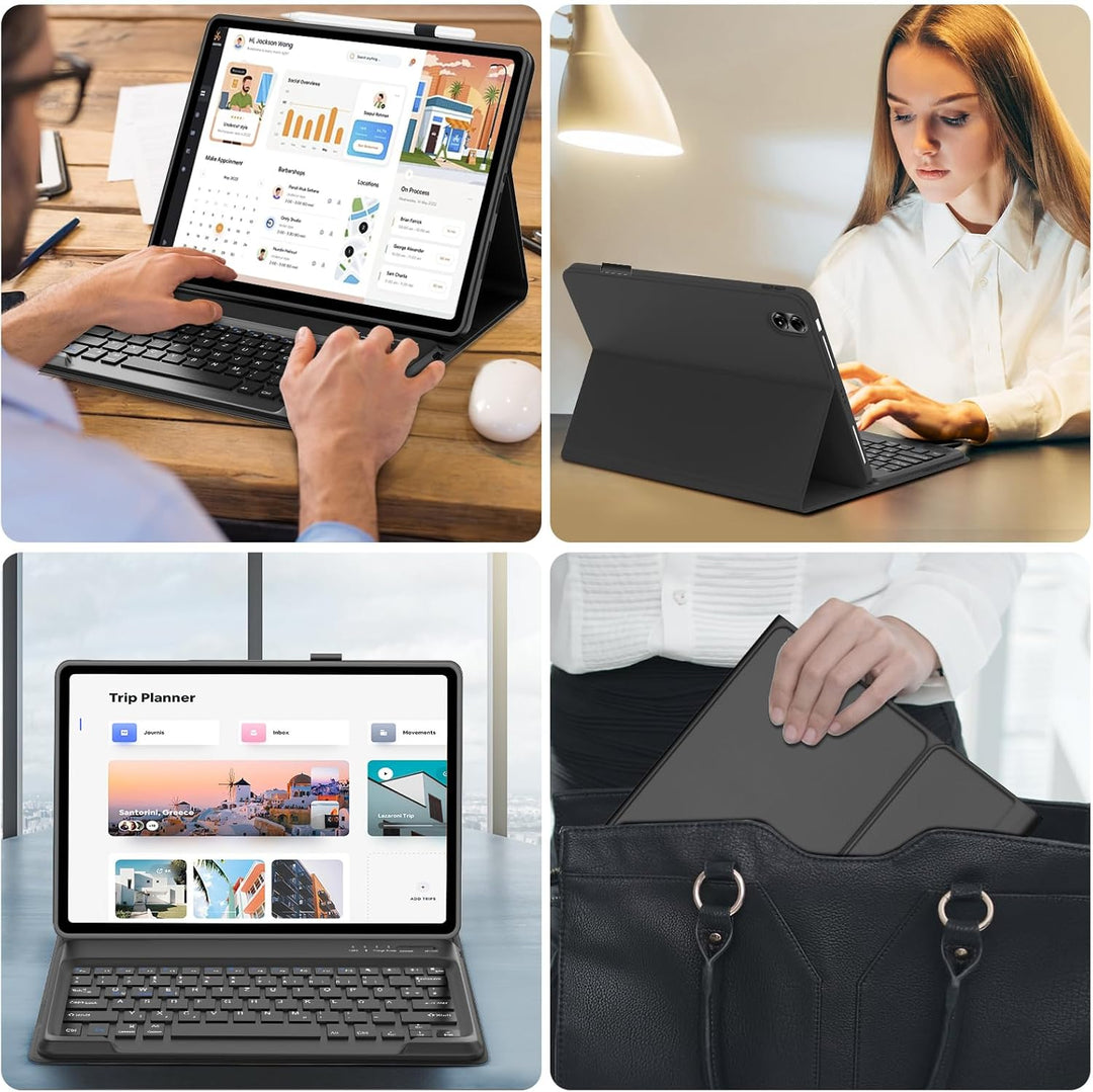 IVEOPPE Tastatur für Xiaomi Redmi Pad 2 Pro 12.1 Zoll 2025, Deutsches QWERTZ Keyboard, Hülle mit Blu