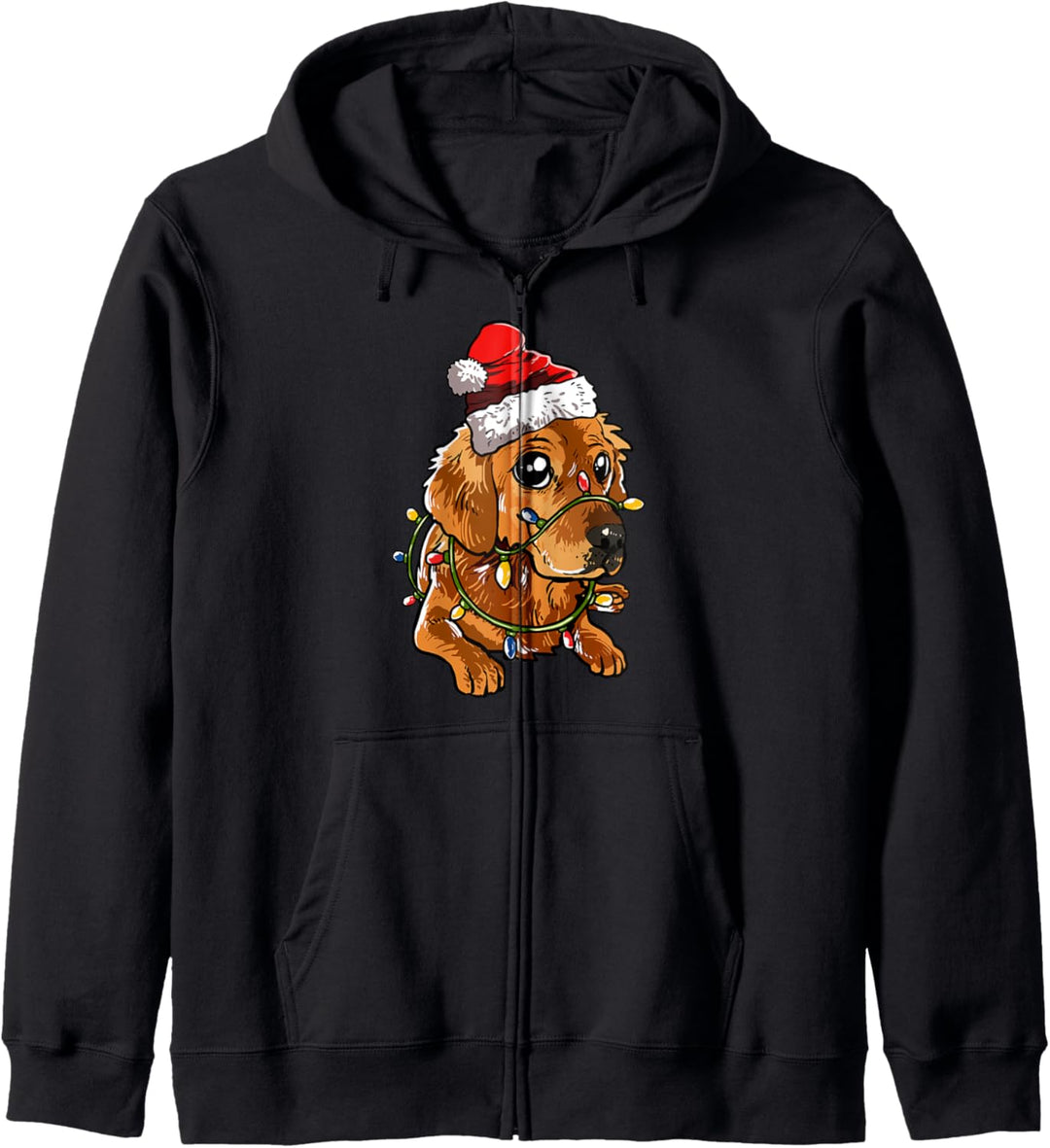 Golden Retriever Weihnachten Geschenk X-Mas Hunde Kostüm Kapuzenjacke