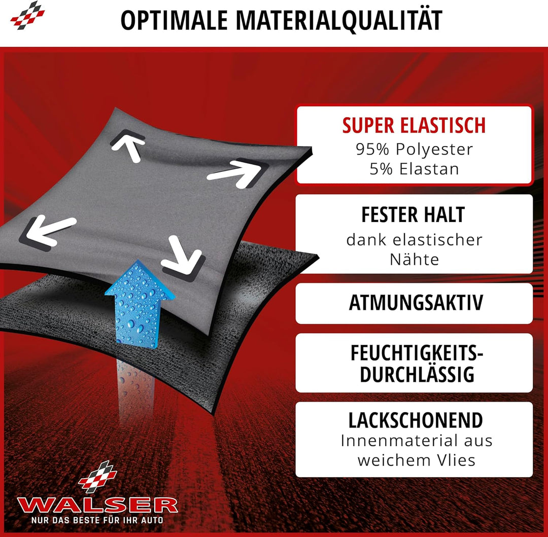 Walser Premium Abdeckung Auto Indoor Stretch Plus Qualitätssieger Sehr Gut* Autoabdeckung Winter Aut