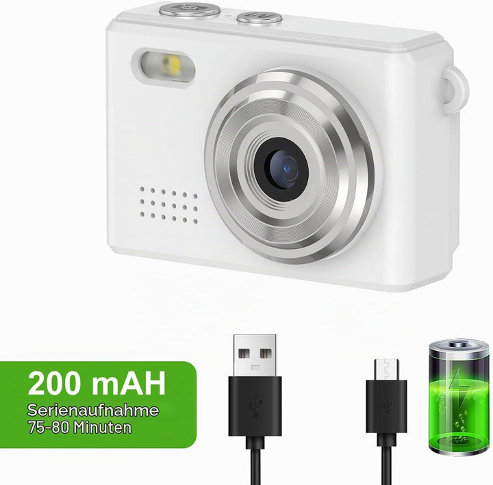 Annadue Keychain Digitalkamera 1080P 12 MP mit 0,96 Zoll Display, 6 Filtern, LED Licht, Tragbarer Re