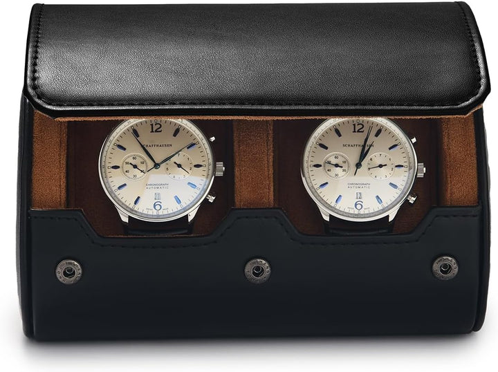 Oirlv Luxus Pu Leder 2 Schlitze Uhrenrolle Reiseetui Aufbewahrungsetui Für Geschenkbox Weihnachten J