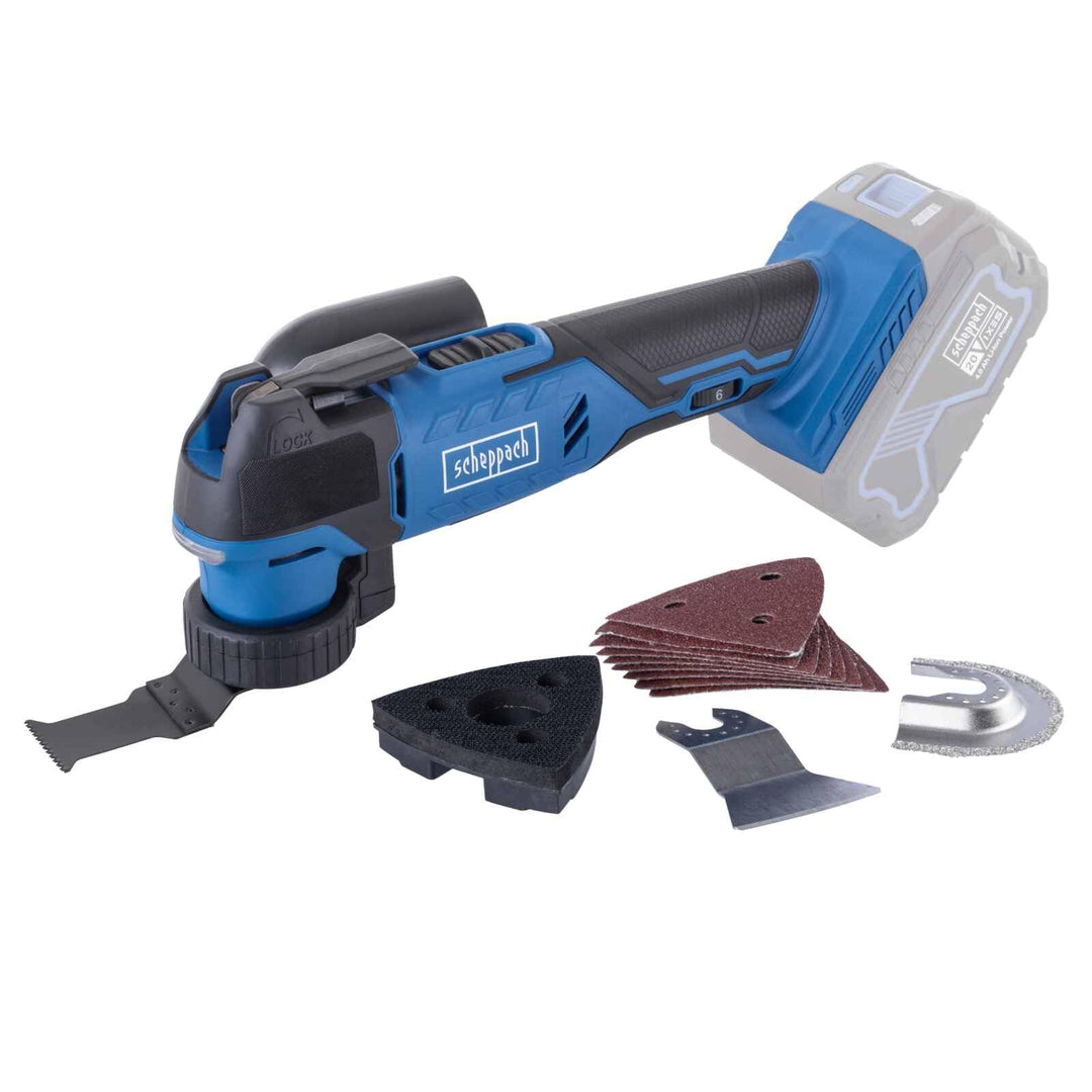 Scheppach Akku-Multifunktionswerkzeug C-MT40-X 20V Multitool | Geschwindigkeit 10000‒40000 min-1 | O
