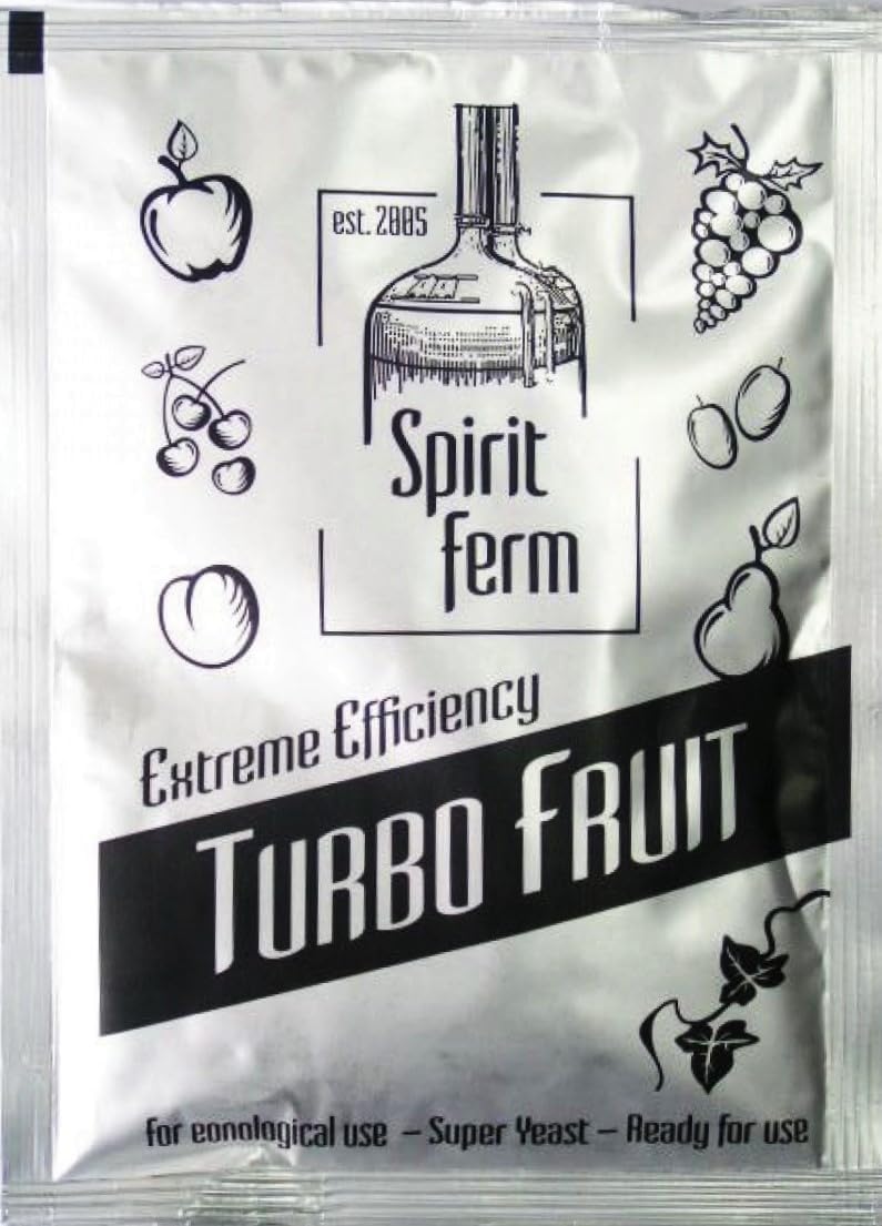 18 x Turbohefe für früchte maische - Turbo Fruit 40g, Hefe für die Fruchtgärung, Turbo Hefe, Wodkahe