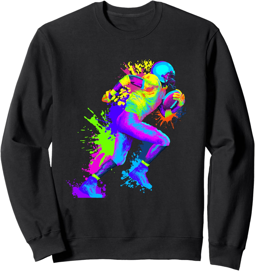 Splash Art Football Spieler Geschenk Football Sweatshirt