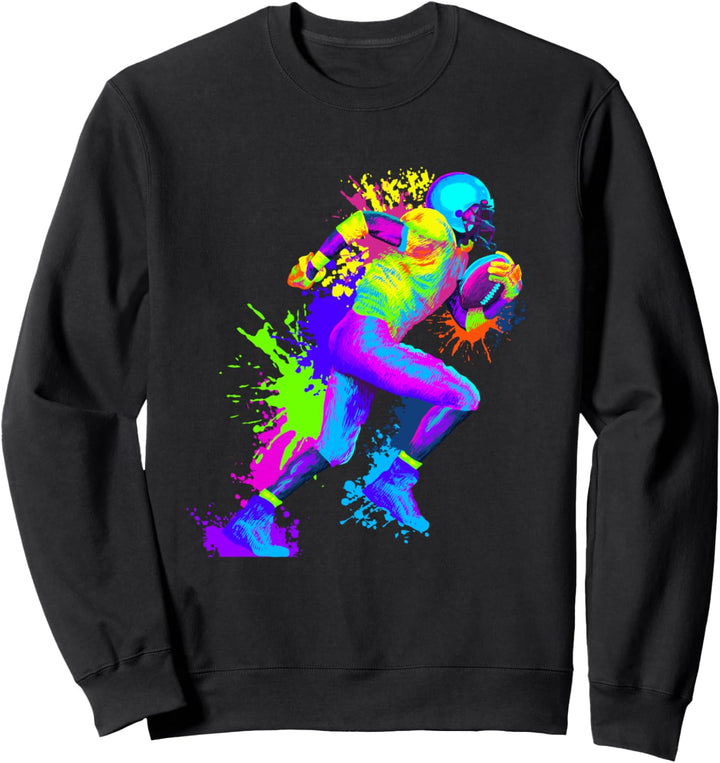 Splash Art Football Spieler Geschenk Football Sweatshirt