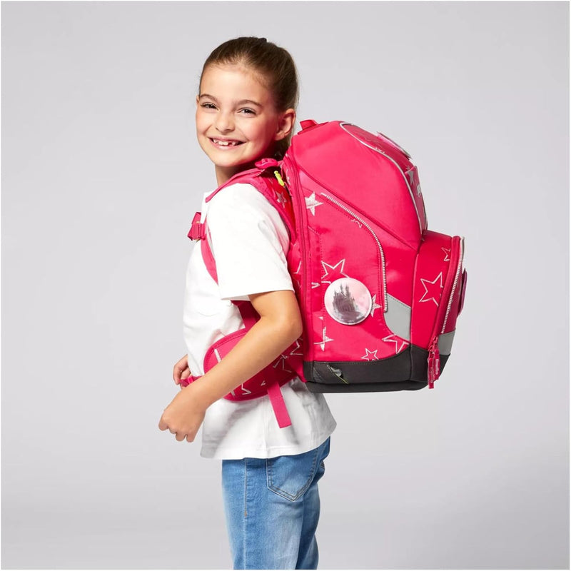 ergobag Wide Set 5tlg. Ergonomisch, Volumen erweiterbar, Deckel aufklappbar Cinbärella - Pink