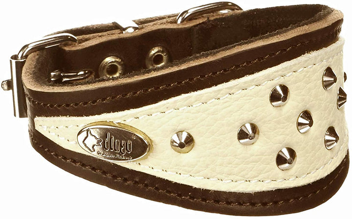 Dingo Weiches Lederhalsband für Windhund Eleganz Halsband Soft 12399 33 cm, 33 cm