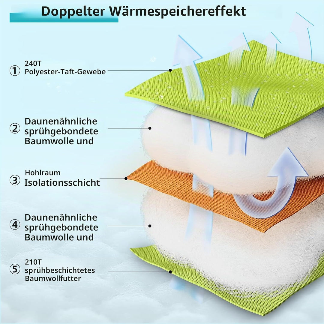 Forceatt Schlafsack -10°C~15°C 4 Jahreszeiten, Mumienschlafsack Winter für Erwachsene Wasserdicht, S