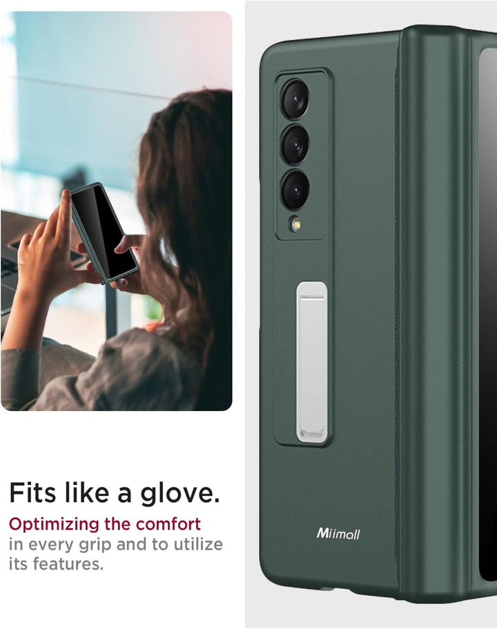 Miimall Kompatibel mit Samsung Galaxy Z Fold 3 Hülle mit Displayschutz Anti-Peeping+Magnetischer Sch